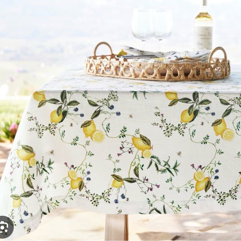 Monique Lhuillier Pottery Barn Oilcloth tablecloth